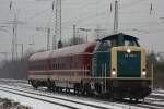 Railflex 212 039 am 9.12.12 mit einem kurzen Sonderzug nach Flandersbach in Ratingen-Lintorf.
