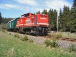 213 334 kurz vor der Einfahrt in den bahnhof Rennsteig, Sommer 2005