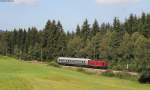 V100 2335 mit dem DPE***** (Freiburg (Brsg) Hbf-Titisee) bei Hinterzarten 11.8.12