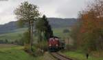 V100 2335 mit dem DPE 92000 (Stuttgart Hbf-Waldshut) in Ftzen 12.10.13