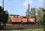 BBL 1214 025-9 wartet mit einem Schotterzug im Bahnhof Herzogenrath wärend der Weichen erneuerung am 29.10.2017 KBS 485 