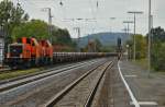 BBL 05 (214 021) + BBL 10 (214 023) mit einem Schwellenzug am 07.10.2011 in Kreiensen