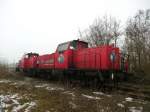 Am 17.02.2013 standen 262 005 (214 005 ex 212 250)und 262 007 (214 007 ex 212 169)in Stendal abgestellt. 