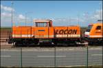 LOCON 213 (214 003-6) im Profil abgestellt auf der Vorstellgruppe am Jade-Weser-Port. 
Wilhelmshaven 08/06/2015