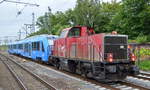 BBL  V 150.05  (NVR-Nummer: 92 80 1214 013-5 D-BBL) überführt den Alstrom CORADIA iLINT für die evb noch mit Registrierung der Alstom Transport Deutschland GmbH Triebzug 654 102/602.