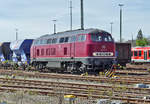 215 017-5 EfW mit Schüttgutwagen im Bf Euskirchen - 15.04.2020