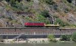 215 086-0 mit dem DBV 95104 (Wiesbaden Ost-Linz(Rhein) bei St.Goarshausen 2.8.13