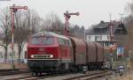 215 086-0 mit dem EK 54294 (Au (Sieg)-Selters) Einfahrt Altenkirchen 31.3.14