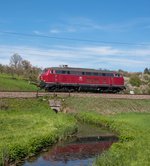 215 086 LZ bei Ebersbach am 21.4.2016.