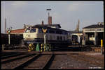 Das einstige BW Aachen West am 25.10.1989: 215125 auf der Drehscheibe