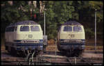 216211 und 216614 am 3.10.1990 im BW Bebra.