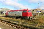 Weser Ems Bahn 216 158-6 am 11.12.21 in Wiesbaden Hbf.