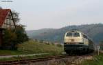 218 470-3 und 216 224-6 mit dem RE 36588 (Frankenberg (Eder)-Herzhausen) bei Ederbringhausen 23.10.10