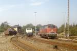 216 018 und 216 032 in Wlfrath, 29.09.1983.