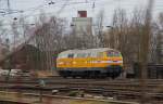 216 032-3 stand am 15.03.2013 abgestellt im leeraner Gterbahnhof.