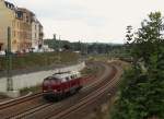 216 224 der IGE zu sehen am 22.09.15 in Plauen/V. oberer Bahnhof.