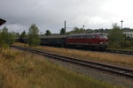 Die IGE 226 224 fuhr am 3.10.2016 von Rostock nach Augsburg eine schwedische Dampflok B1135 als Überführung über das Vogtland, Aufgenommen in Mehltheuer