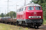 V 160 002 (Lollo) mit dem Brohltaler Aluzug und beeindruckender Klangkulisse durch Ratingen-Lintorf am 25.07.2016