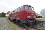 V 160 002 abgestellt im Bahnhof Harpstedt am 30. Mai 2019.