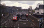 Eährend des Bahnhofsfestes am 5.4.1992 in Menden gab es natürlich auch Plan Züge.