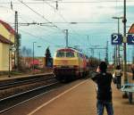 Die alte 217 Diesel der DB. (04.03.2009, Obertraubling)