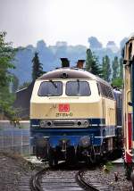 217 014 im Freigelnde Koblenz/Ltzel am 17.06.2010