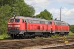 Die 217 019-9 und 217 012-4 in Mhldorf am 02,08,10