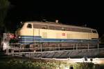 Die 217 014-0 steht auf der alten Drehscheibe im DB Museum Koblenz Ltzel zur Nacht der langen Museen am 23.09.2011