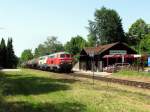 217 020 und 217 014 mit CSQ 47769 in Burgkirchen (19.06.2006)