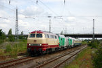 217 001 überführte an diesem Tag zwei Diesel-Primas für SNCF FRET über die Eifelbahn zur französischen Grenze.