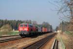 217 019 und 217 016 mit FZ 56521 in Tling (14.03.2007)