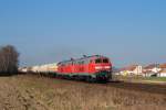 217 022 und 217 011 mit FZ 56701 in Ampfing (14.03.2007)