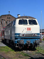 Die Diesellokomotive 217 014-0 konnte ich Anfang September 2021 im Eisenbahnmuseum Koblenz ablichten.