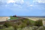 And Now for Something Completely Different.....IC 2072 von Dresden HBF nach Westerland hat seine Fahrt auf dem Hindenburgdamm bald beendet und erreicht in Kürze die Insel Sylt (23. April 2016).