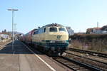 DB Westfrankenbahn 218 460-4 Conny am 23.02.18 in Aschaffenburg Süd mit dem RB23313