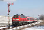 218 409-1 mit dem RE 26389 (Villingen(Schwarzw)-Neustadt(Schwarzw)) in Döggingen 20.3.18