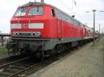 Am 30.04.05 konnte man noch mit regulren Zgen auf der Rbelandbahn reisen. 218-105 wird die Regionalbahn nach Halberstadt schieben und ziehen.
Elbingerode 