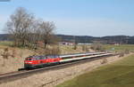 218 436-4 und 218 498-4 mit dem EC 194 (München Hbf-Zürich HB) bei Aitrang 24.3.18