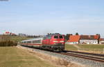 218 499-2 mit dem IC 2085  Nebelhorn  (Augsburg Hbf-Oberstdorf) bei St.Alban 24.3.18