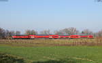 RE 3228 (Lindau-Aulendorf) mit Schublok 218 409-1 bei Eriskirch 29.3.19