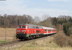 218 436-4 und 218 499-1 mit dem RE 22525 (Aulendorf-Pfullendorf) bei Kreenried 6.4.19