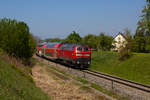 218 409-1 kurz hinter Enzisweiler nach Friedrichshafen. 1.5.19