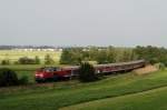 218 445 mit RB 27070 vor Weidenbach (25.05.2007)