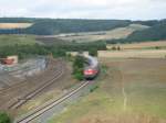 Regionalexpress nach Hannover mit Schiebelok 218 449 (17.7.2007)