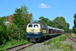 218 460-4 zieht ihre n-Wagen Garnitur durch Aplerbeck Süd gen Schwerte.

Dortmund 30.05.2020