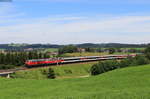 218 401-8 und 218 498-4 mit dem EC 194 (München Hbf-Zürich HB) bei Günzach 13.7.20