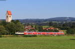218 446-3 mit dem RE 57392 (München Hbf-Hergatz) bei Immenstadt Stein 9.8.20