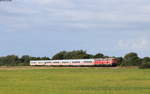 218 307-7 und 218 344-0 mit dem IC 2073 (Westerland(Sylt)-Dresden Hbf) bei Emmelsbüll 31.8.20