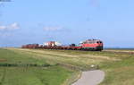 218 389-5 und 218 385-3 sowie 628 502-6  Keitum  am Schluss mit dem AS 1425 (Westerland(Sylt)-Niebüll/Bredstedt) auf dem Hindenburgdamm 2.9.20