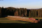 218 422-4 und 218 401-8 mit dem EC 195 (Zürich HB-München Hbf) bei Heimhofen 14.11.20